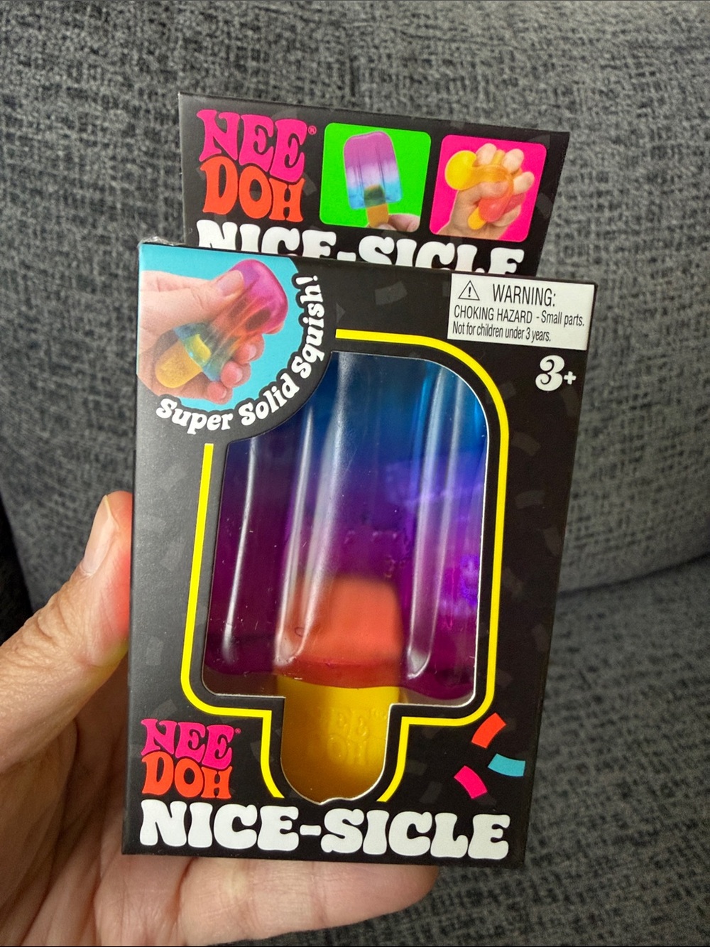 BNIB NeeDoh Nice-Sicle, Blue/Purple/Pink